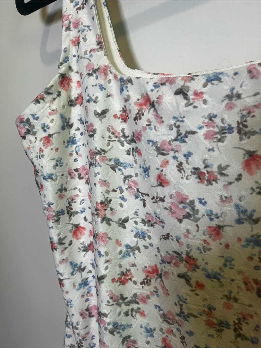 Floral Feminine Squareneck Fitted Bodysuit Size L - Picture 5 of 8